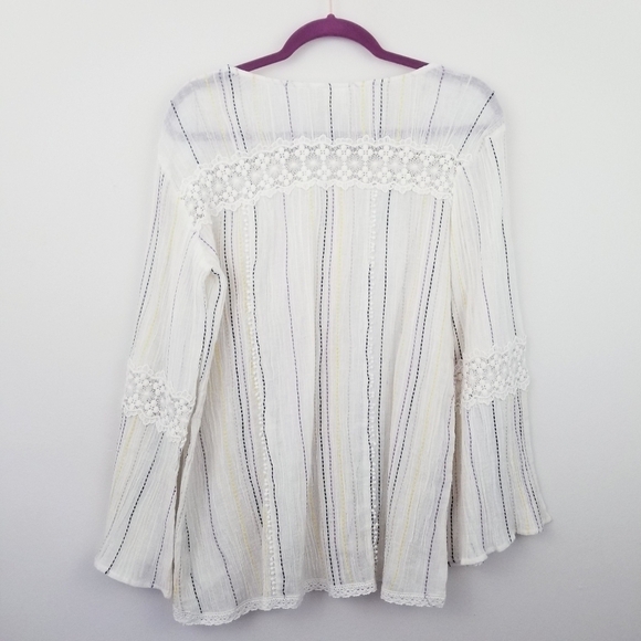 Surf Gypsy | Sunset Stripe Long Sleeve Tunic Top - Picture 5 of 7